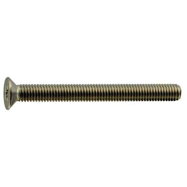 Midwest Fastener M5-0.80 x 50 mm Phillips Flat Machine Screw, Plain A2 Stainless Steel, 8 PK 38068 - main